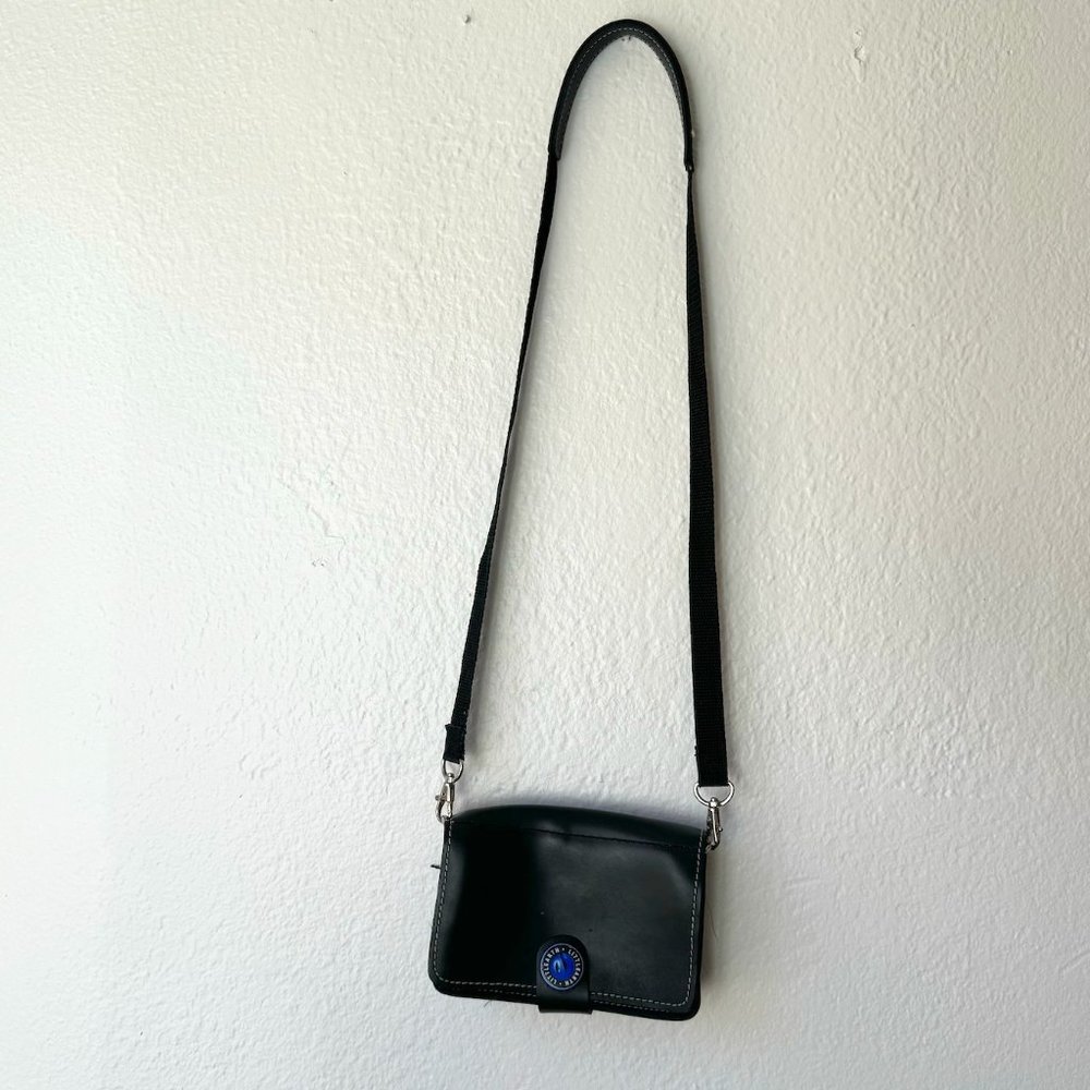 Little Earth Recycled Vintage Crossbody Black Purse Bag